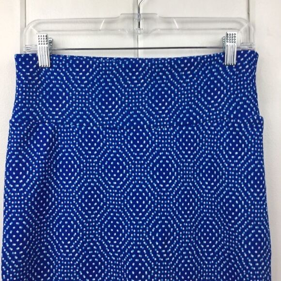 LulaRoe Blue Polka Dot Cassie Pencil Skirt S - Picture 3 of 8